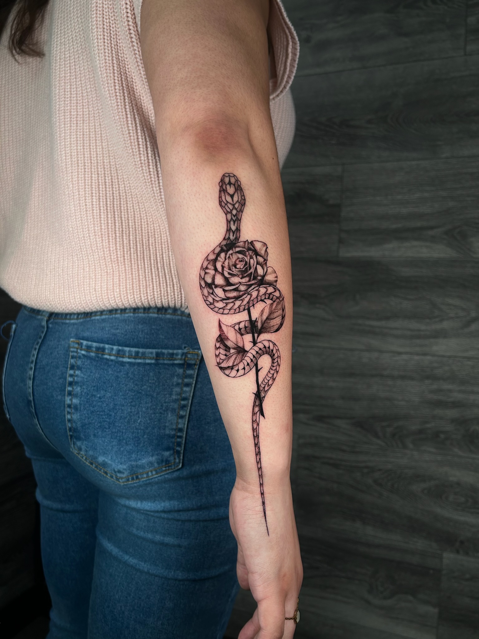 bg illustrative realism snakeandrose