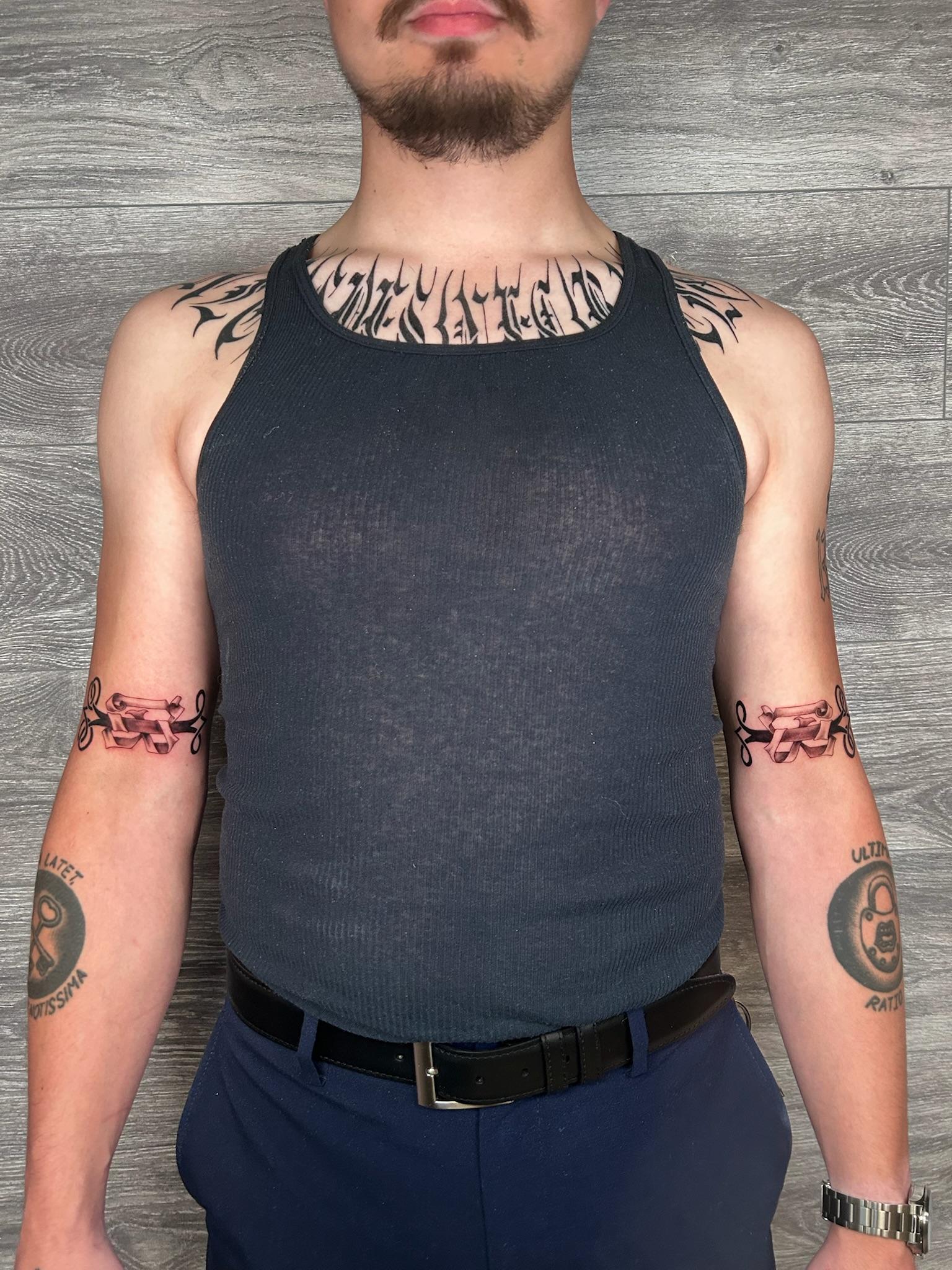 bg symmetry lettering armribbons
