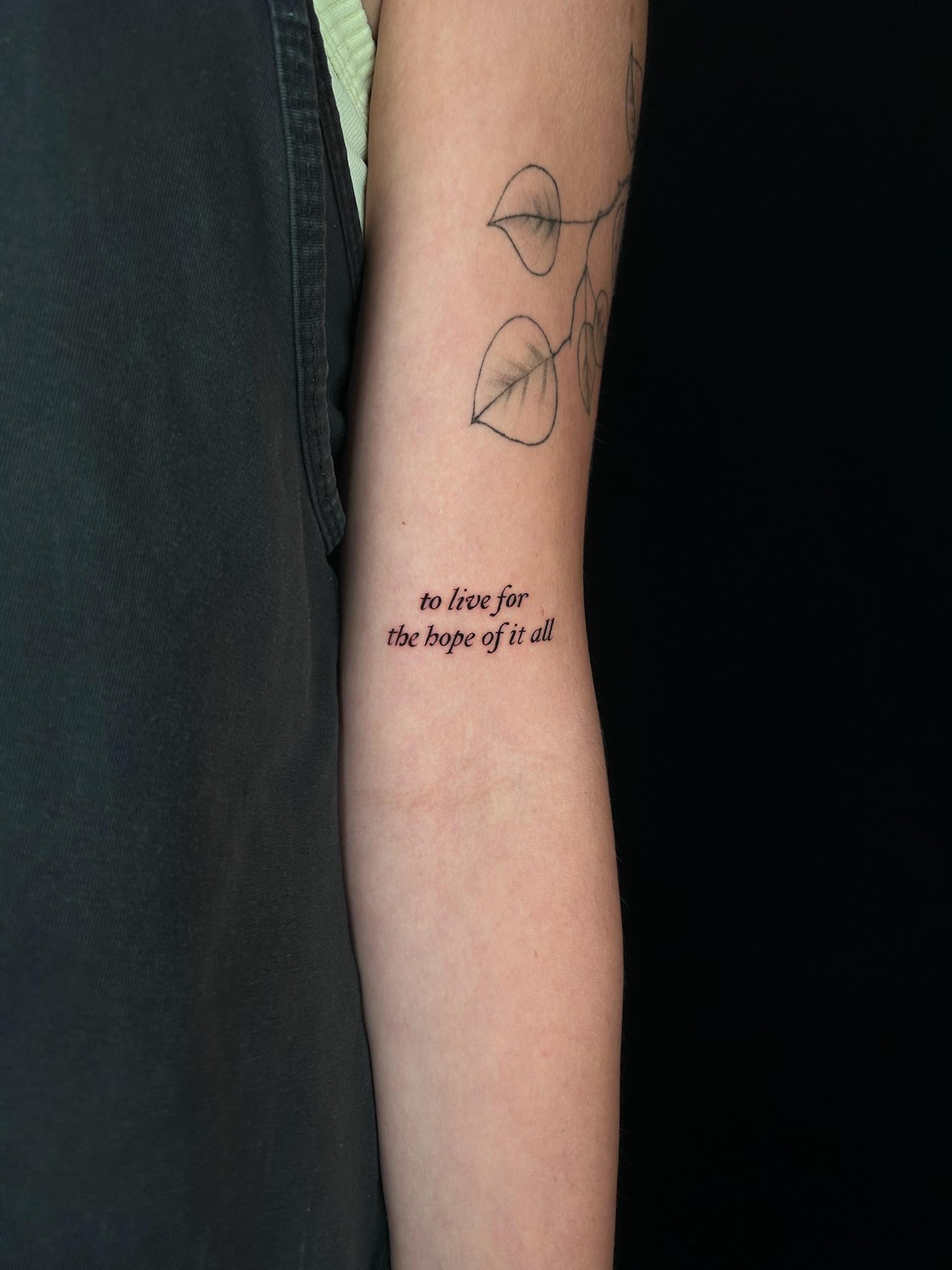 bg lettering script hope